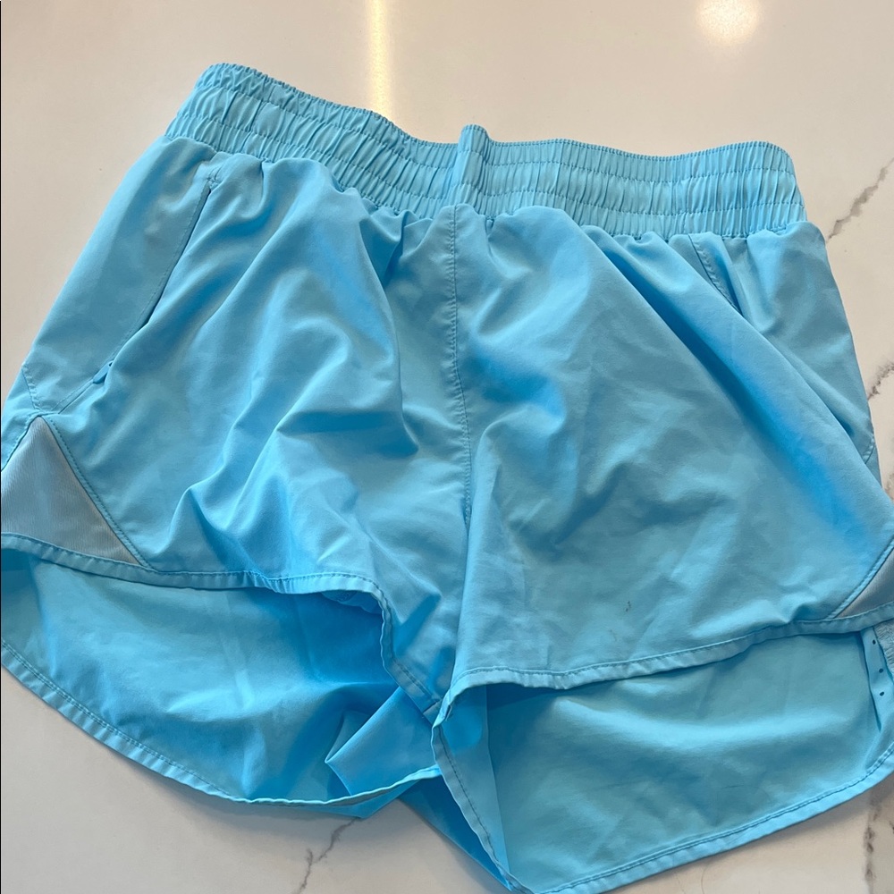 Women's Light Blue Athletic Shorts